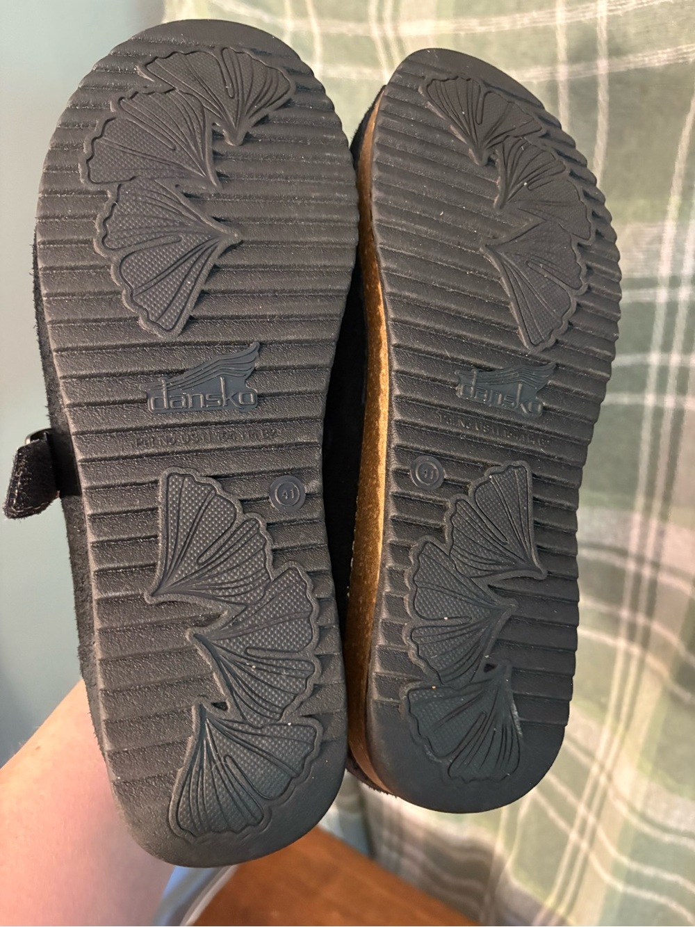 Dansko Mika Black nubuck Mary Jane Wedge Flats with Buckle - Picture 7 of 9